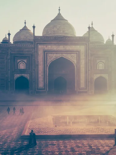 Agra, India 2 A picture of beautiful Taj Mahal in a fogy morning in Agra, India