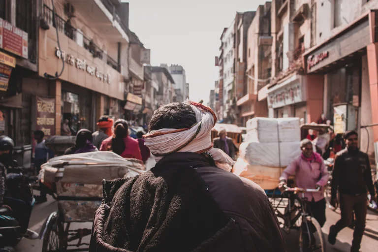 bustling city street in india 3