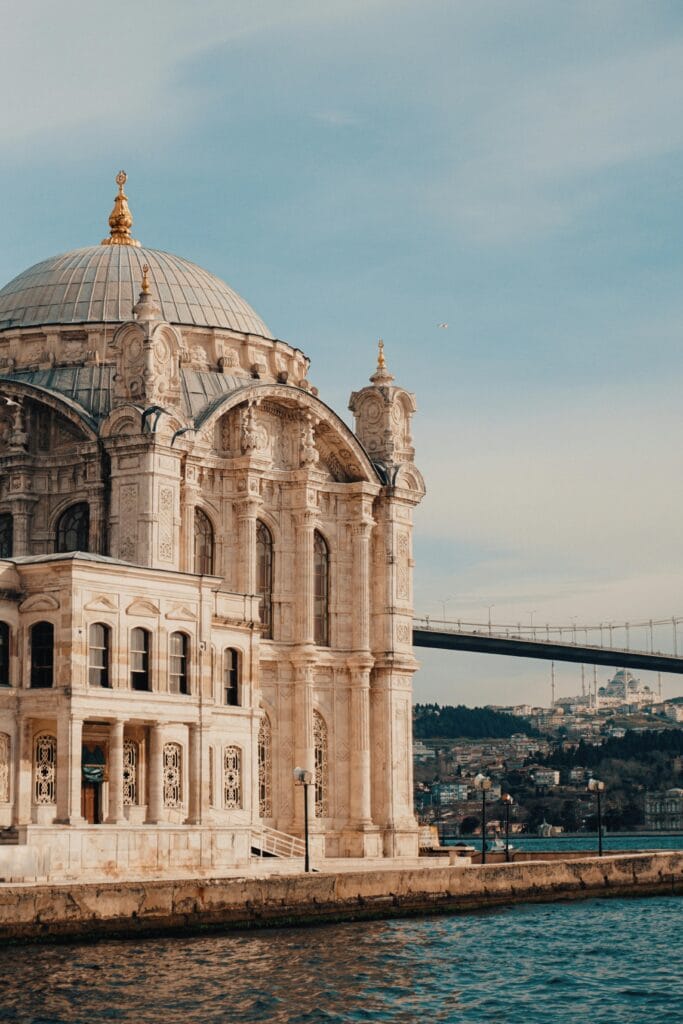 Ortaköy Mosque next to Bosporus in Istanbul, Turkey