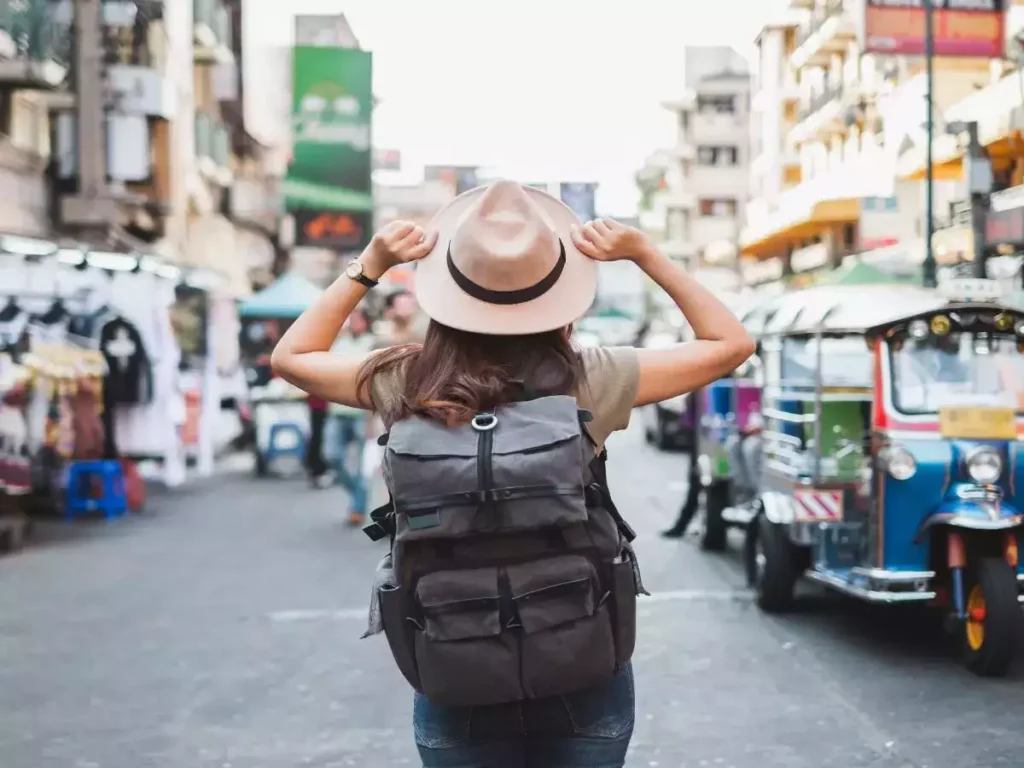 a solo traveler in Thamel